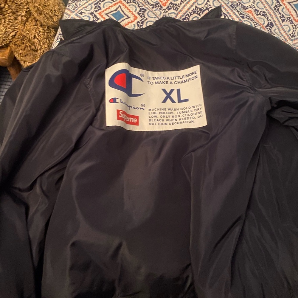 Supreme Champion Label Coaches Jacket Navy Size XL